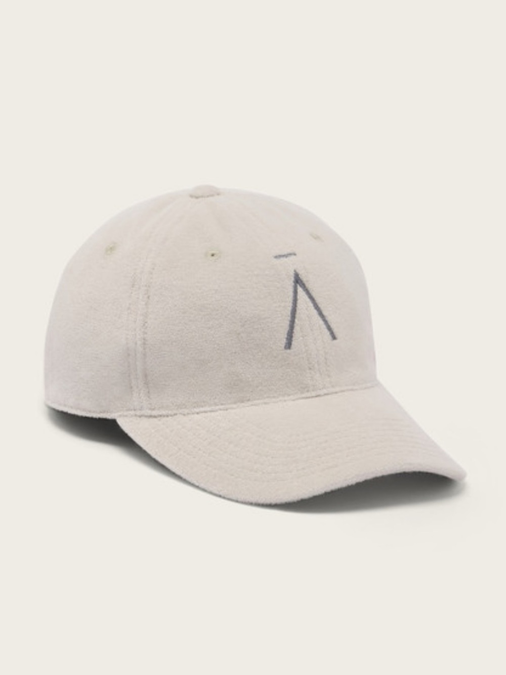 AMAN logo towelling white Baseball Cap with Subtle Gray Accent L